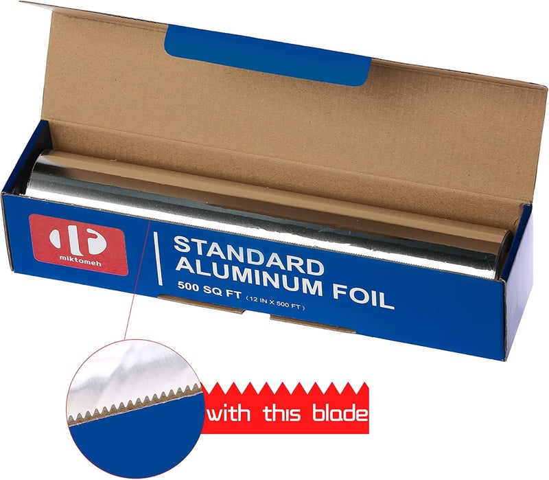 MNTLO Standard Aluminum Foil - 12" x 500 SQ FT - for Grilling, BBQ, Cooking, Food Preservation & Storage, Commercial & Kitchen Use - Image 3